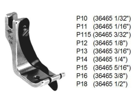 P12 sorvezetős gyorsvarró talp 1/8", 3,2mm (36465)